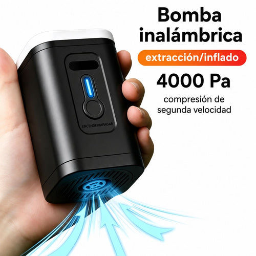 Inflador Eléctrico Portátil USB con Luz LED para Colchones y Camping