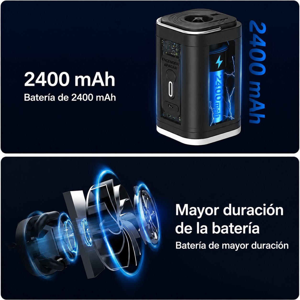 Inflador Eléctrico Portátil USB con Luz LED para Colchones y Camping